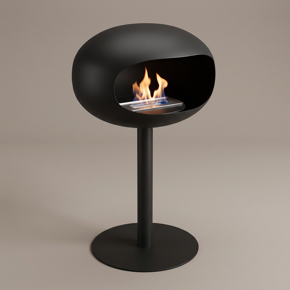 Ember Bioethanol Fireplace – Freestanding Black Edition