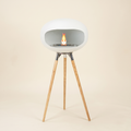 Trivo Bioethanol Fireplace – Long Leg Tripod Design White