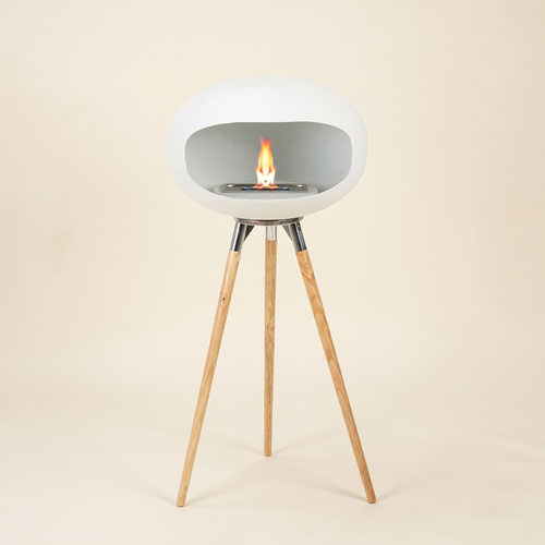 Trivo Bioethanol Fireplace – Long Leg Tripod Design White