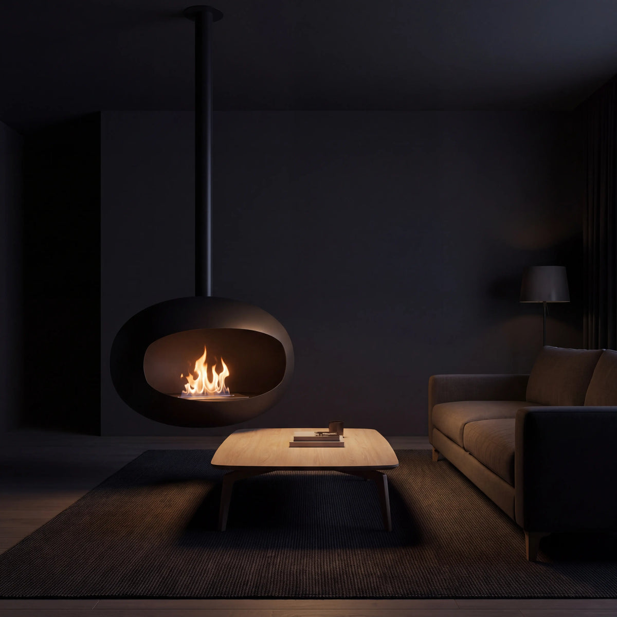 Aura Bioethanol Fireplace – Ceiling Suspended