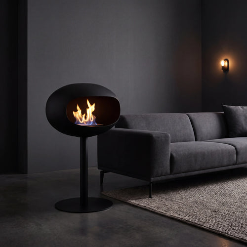 Ember Bioethanol Fireplace – Freestanding Black Edition